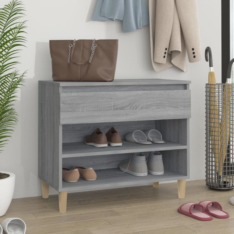 vidaXL szürke sonoma színű szerelt fa cipősszekrény 70x36x60 cm