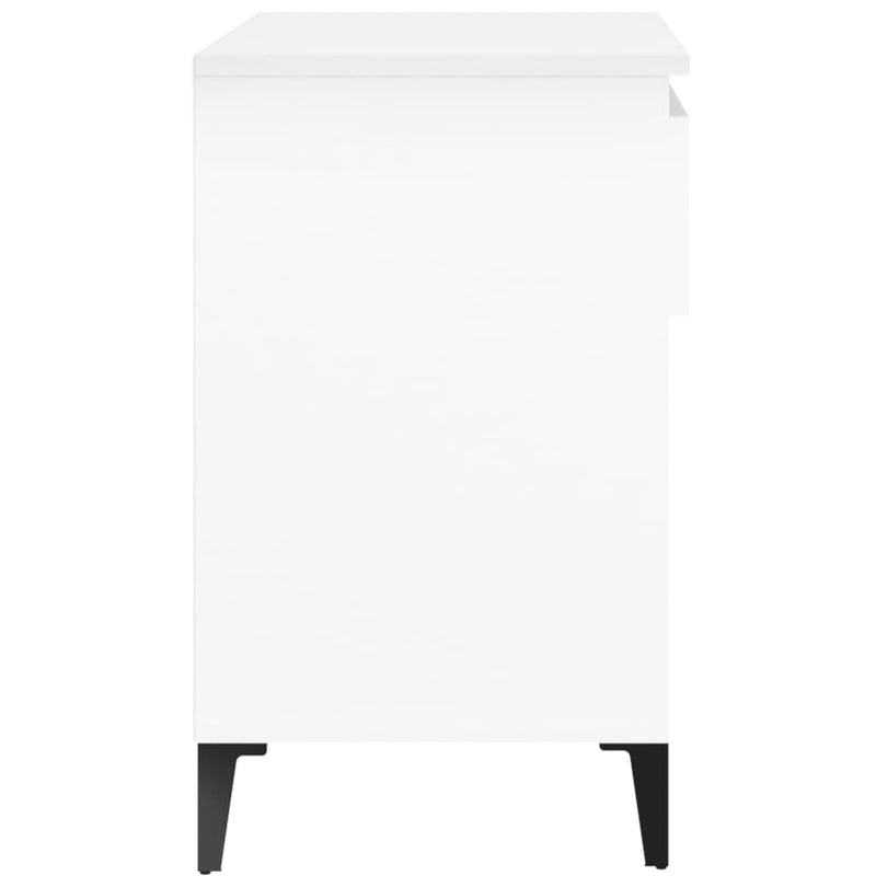 vidaXL fehér szerelt fa cipősszekrény 70x36x60 cm