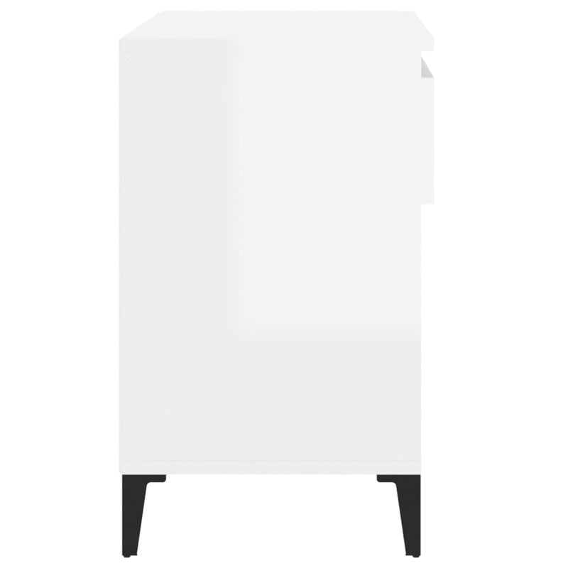 vidaXL magasfényű fehér szerelt fa cipőszekrény 70 x 36 x 60 cm