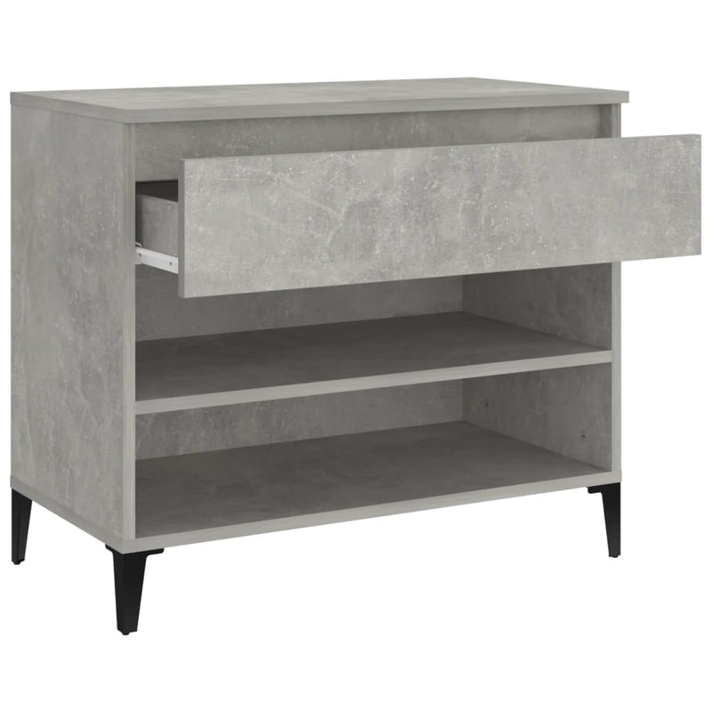 vidaXL betonszürke szerelt fa cipőszekrény 70x36x60 cm