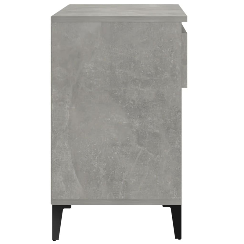 vidaXL betonszürke szerelt fa cipőszekrény 70x36x60 cm