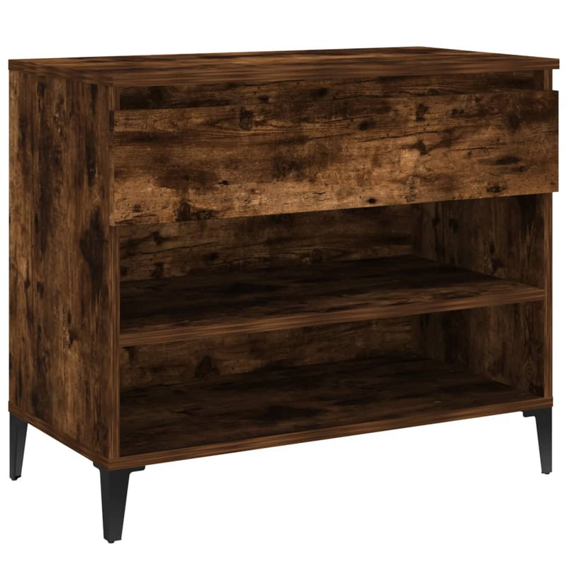 vidaXL füstös tölgy színű szerelt fa cipősszekrény 70 x 36 x 60 cm