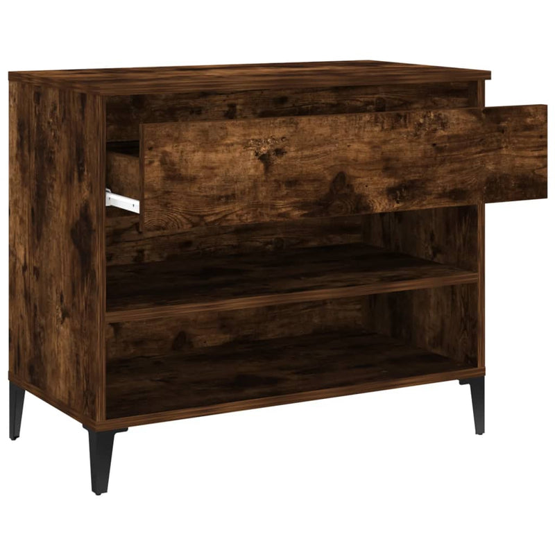 vidaXL füstös tölgy színű szerelt fa cipősszekrény 70 x 36 x 60 cm