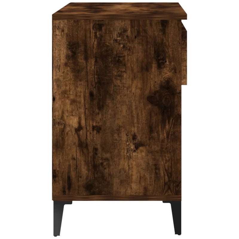 vidaXL füstös tölgy színű szerelt fa cipősszekrény 70 x 36 x 60 cm