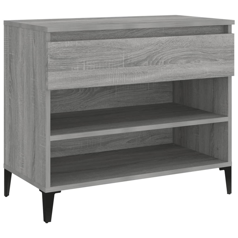 vidaXL szürke sonoma színű szerelt fa cipősszekrény 70x36x60 cm