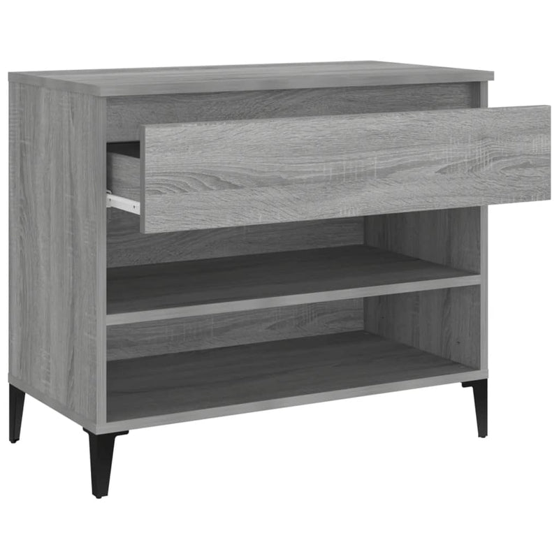 vidaXL szürke sonoma színű szerelt fa cipősszekrény 70x36x60 cm
