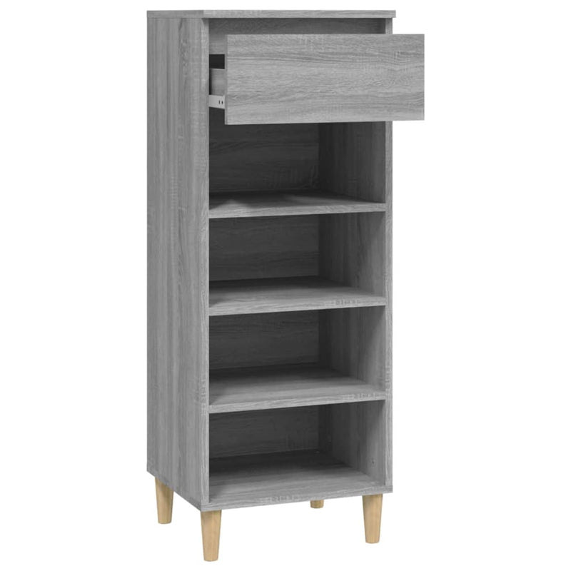 vidaXL szürke sonoma színű szerelt fa cipősszekrény 40x36x105 cm