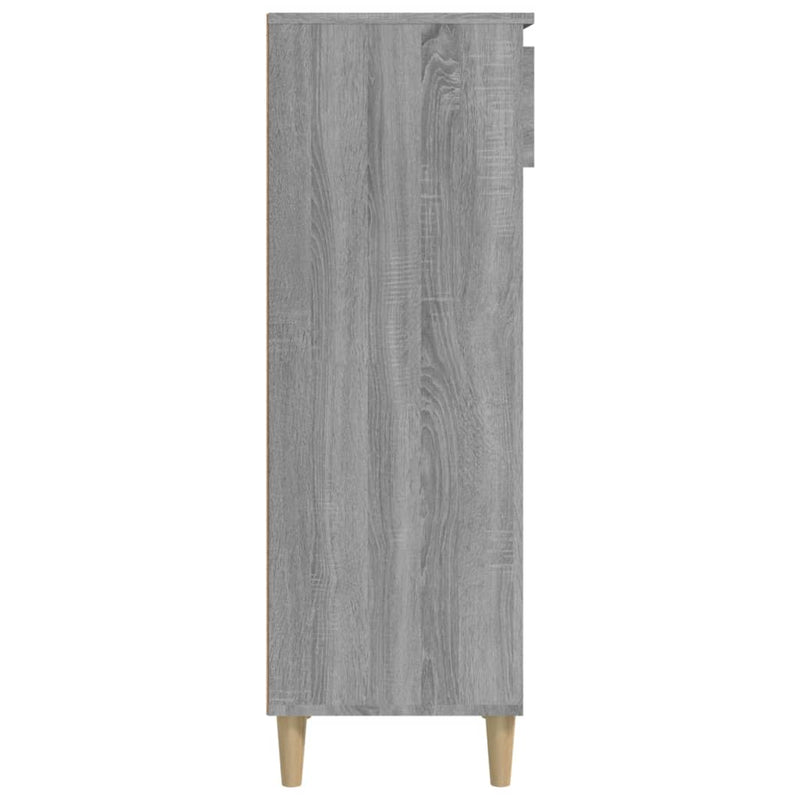 vidaXL szürke sonoma színű szerelt fa cipősszekrény 40x36x105 cm