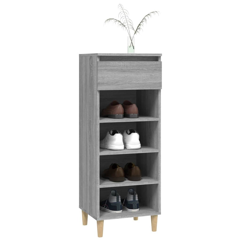 vidaXL szürke sonoma színű szerelt fa cipősszekrény 40x36x105 cm