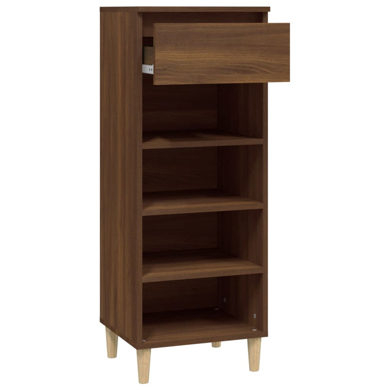 vidaXL barna tölgyszínű szerelt fa cipősszekrény 40x36x105 cm