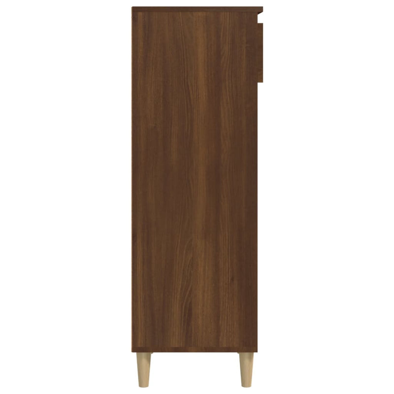 vidaXL barna tölgyszínű szerelt fa cipősszekrény 40x36x105 cm
