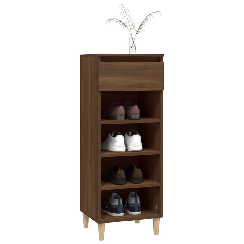 vidaXL barna tölgyszínű szerelt fa cipősszekrény 40x36x105 cm