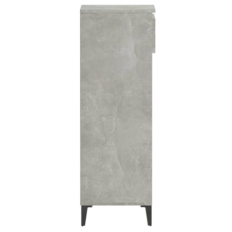 vidaXL betonszürke szerelt fa cipőtartó 40x36x105 cm
