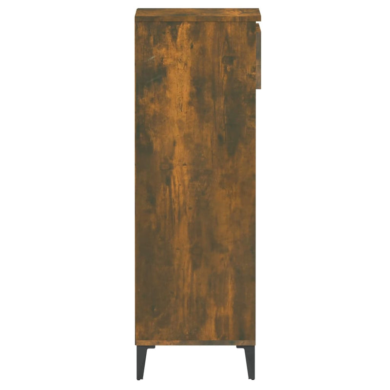 vidaXL füstös tölgy színű szerelt fa cipőtartó 40x36x105 cm