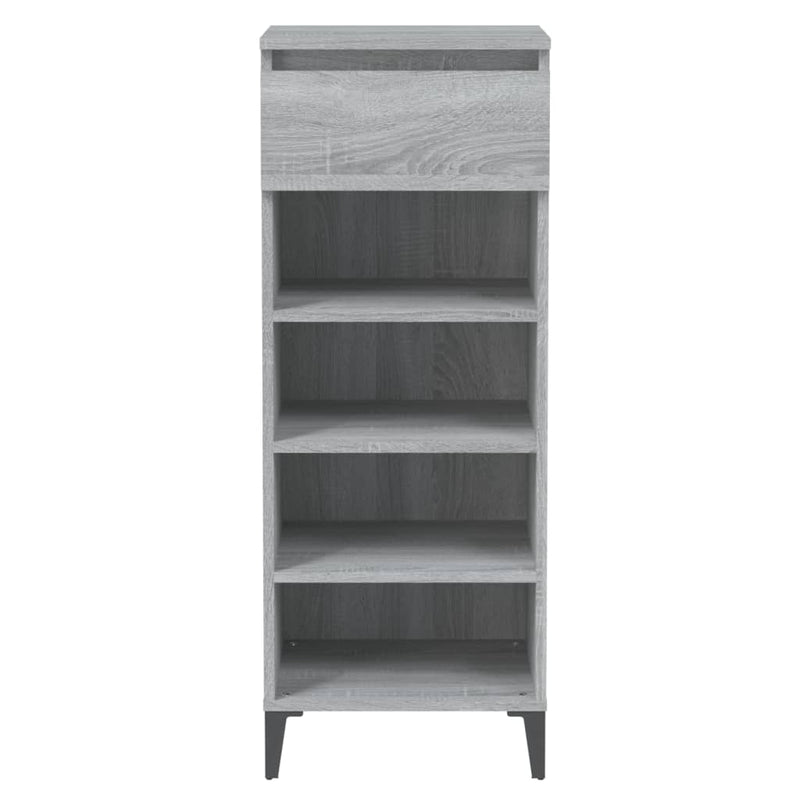 vidaXL szürke sonoma színű szerelt fa cipőtartó 40x36x105 cm