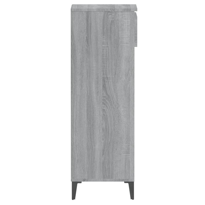 vidaXL szürke sonoma színű szerelt fa cipőtartó 40x36x105 cm