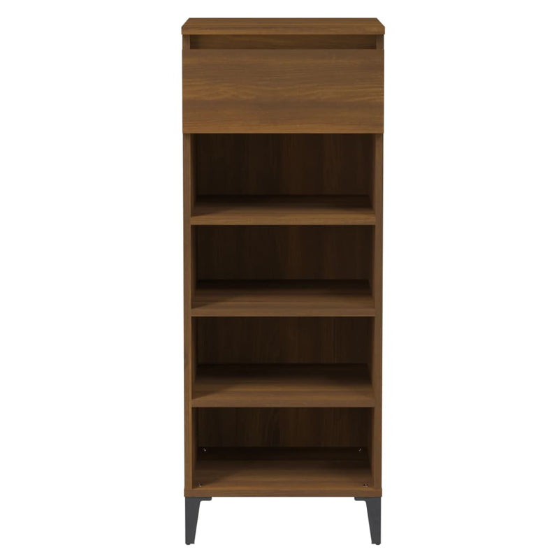 vidaXL barna tölgy színű szerelt fa cipőtartó 40x36x105 cm