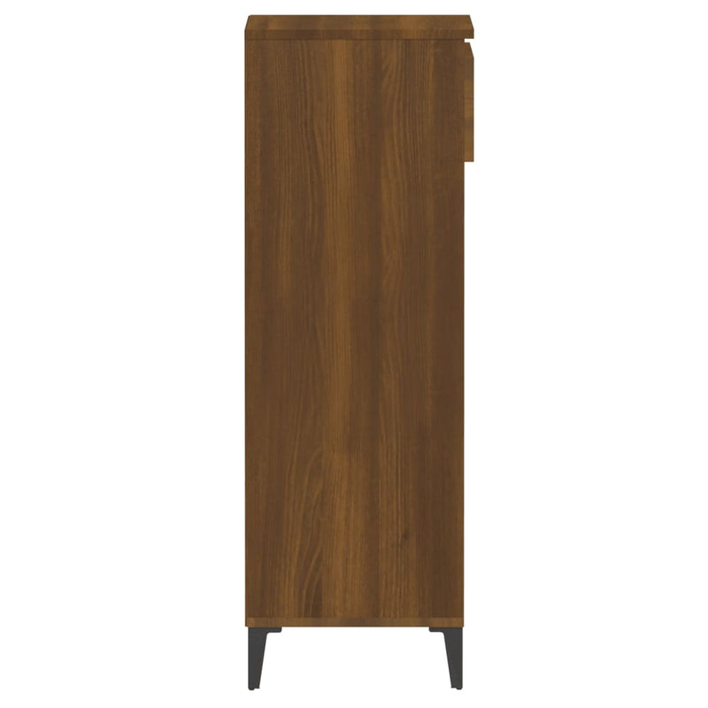 vidaXL barna tölgy színű szerelt fa cipőtartó 40x36x105 cm