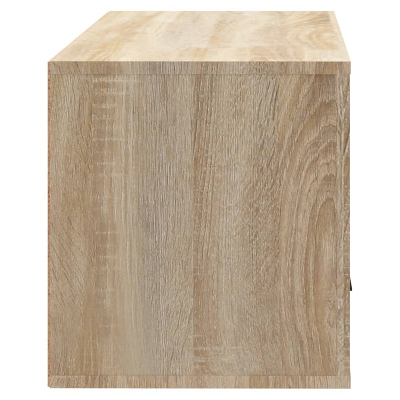 vidaXL sonoma tölgy szerelt fa fali cipőszekrény 70 x 35 x 38 cm