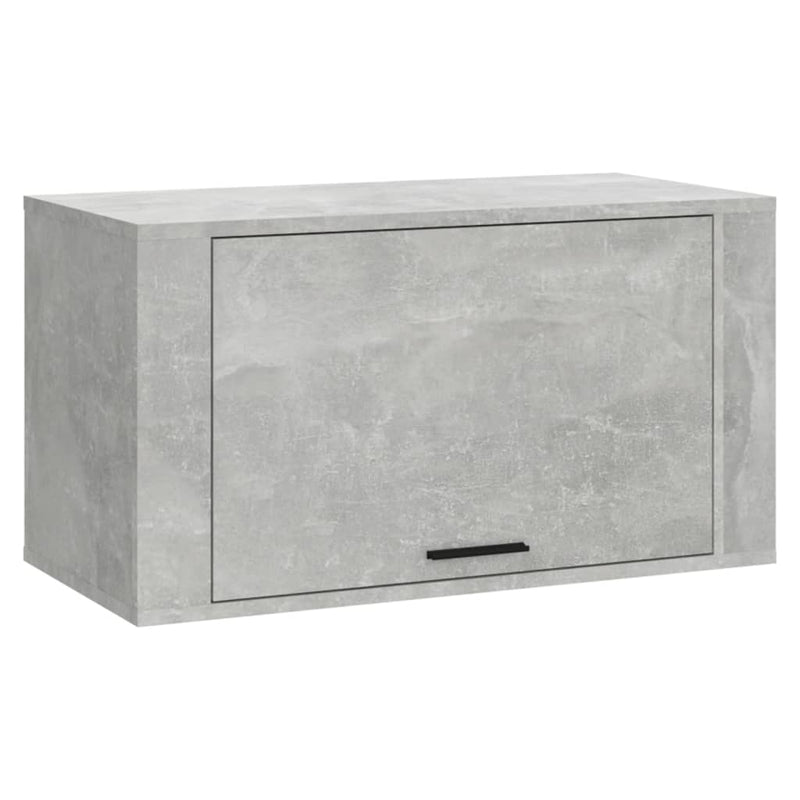 vidaXL betonszürke szerelt fa fali cipőszekrény 70 x 35 x 38 cm