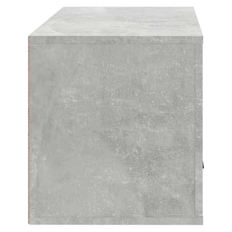 vidaXL betonszürke szerelt fa fali cipőszekrény 70 x 35 x 38 cm