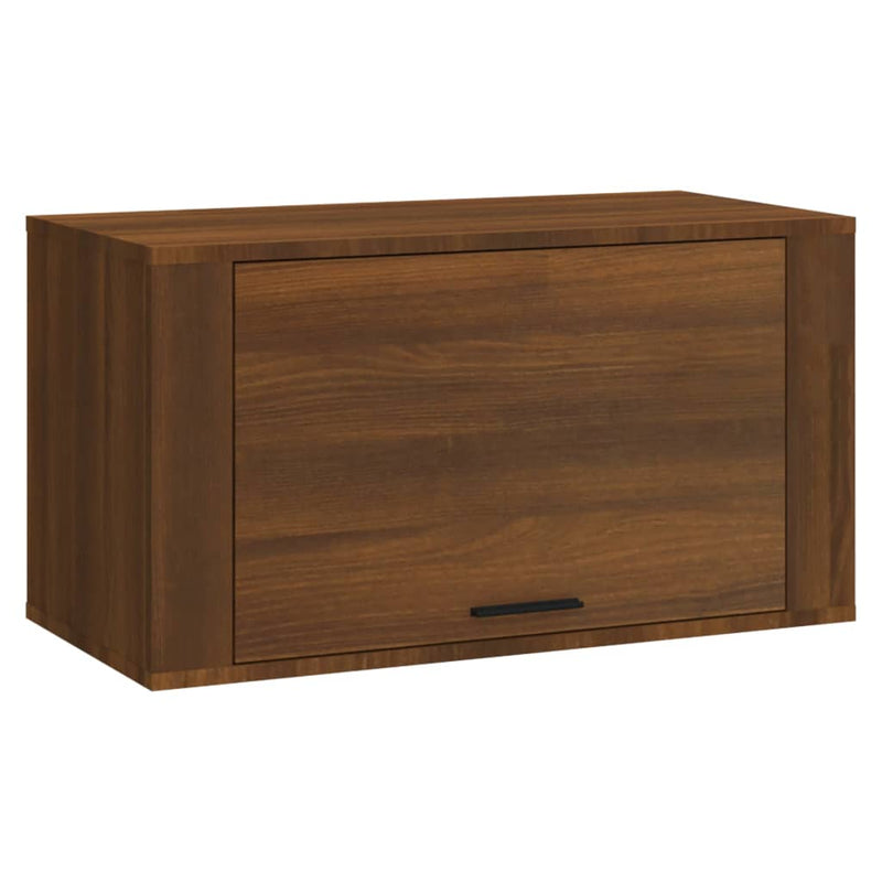 vidaXL barna tölgyszínű tömör fenyőfa fali cipőszekrény 70x35x38 cm
