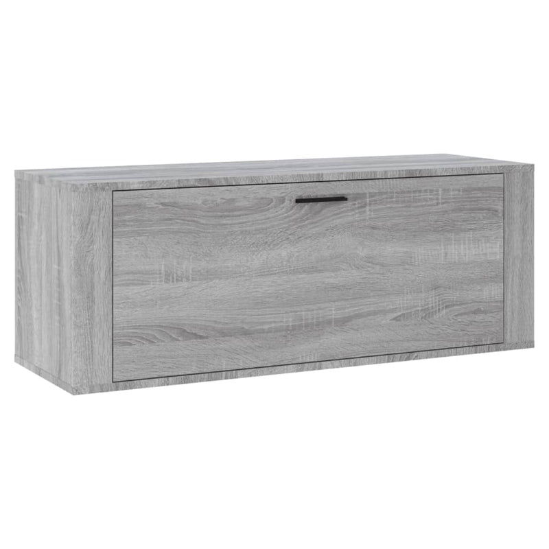 vidaXL szürke sonoma színű szerelt fa fali cipősszekrény 100x35x38 cm