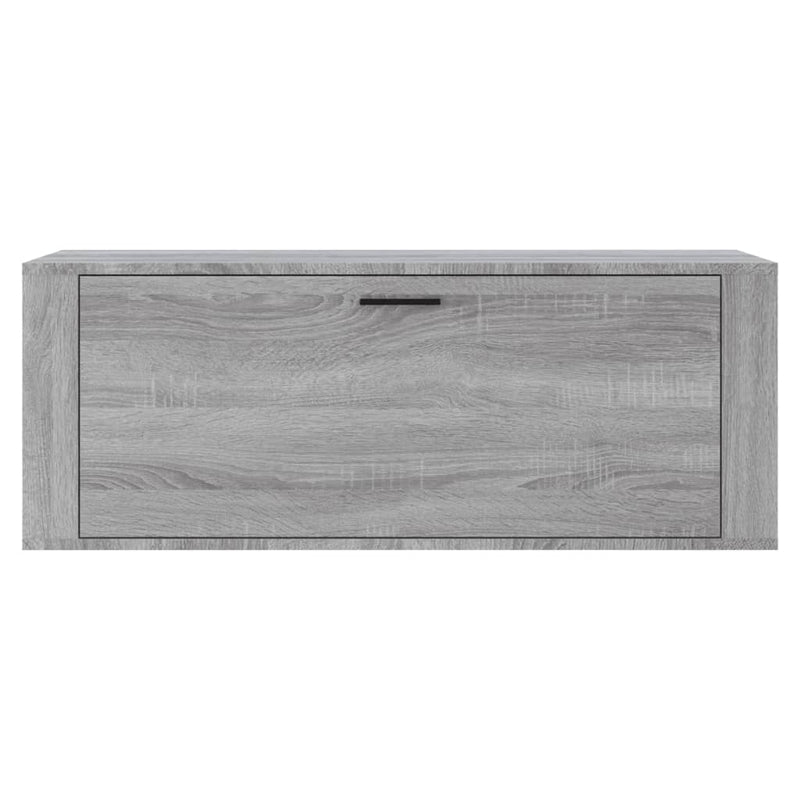 vidaXL szürke sonoma színű szerelt fa fali cipősszekrény 100x35x38 cm