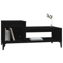 vidaXL fekete szerelt fa dohányzóasztal 100 x 50 x 45 cm