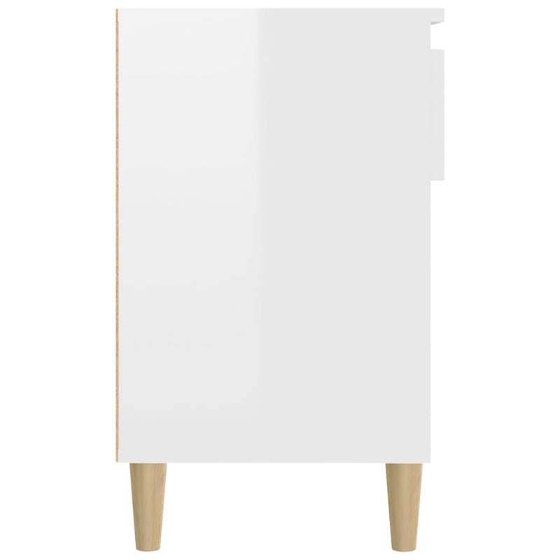 vidaXL magasfényű fehér szerelt fa cipősszekrény 102x36x60 cm