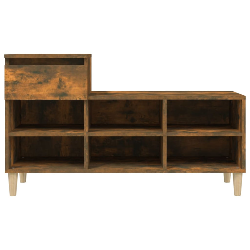 vidaXL füstös tölgy színű szerelt fa cipősszekrény 102 x 36 x 60 cm
