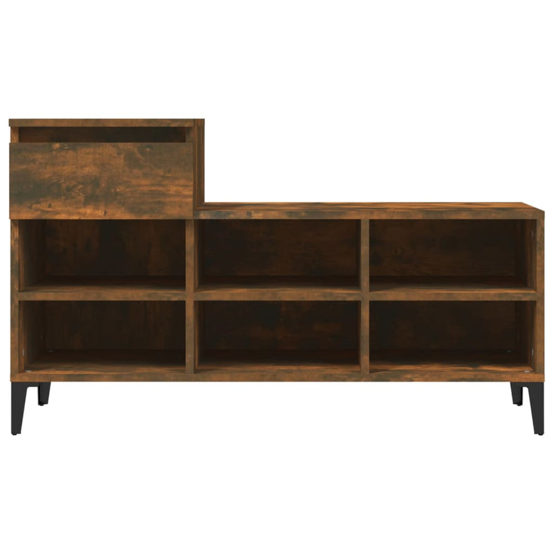 vidaXL füstös tölgy színű szerelt fa cipősszekrény 102 x 36 x 60 cm