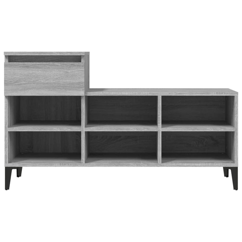 vidaXL szürke sonoma színű szerelt fa cipősszekrény 102x36x60 cm