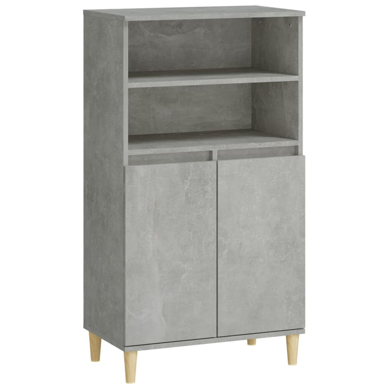 vidaXL betonszürke szerelt fa magasszekrény 60 x 36 x 110 cm
