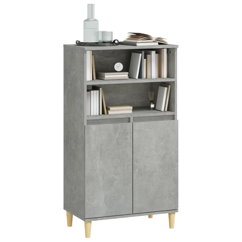 vidaXL betonszürke szerelt fa magasszekrény 60 x 36 x 110 cm