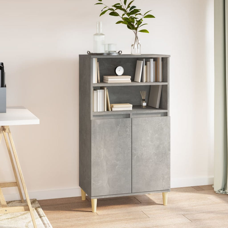 vidaXL betonszürke szerelt fa magasszekrény 60 x 36 x 110 cm