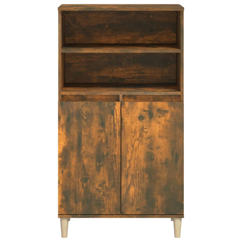vidaXL füstös tölgy színű szerelt fa magasszekrény 60 x 36 x 110 cm