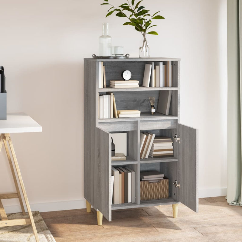 vidaXL szürke sonoma szerelt fa magasszekrény 60 x 36 x 110 cm