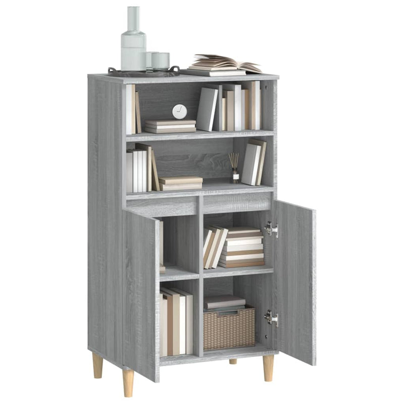 vidaXL szürke sonoma szerelt fa magasszekrény 60 x 36 x 110 cm