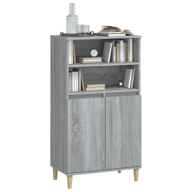 vidaXL szürke sonoma szerelt fa magasszekrény 60 x 36 x 110 cm