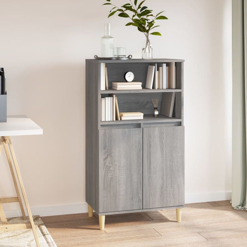 vidaXL szürke sonoma szerelt fa magasszekrény 60 x 36 x 110 cm