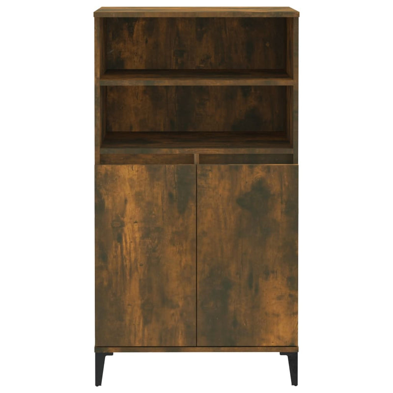 vidaXL füstös tölgy színű szerelt fa magasszekrény 60 x 36 x 110 cm