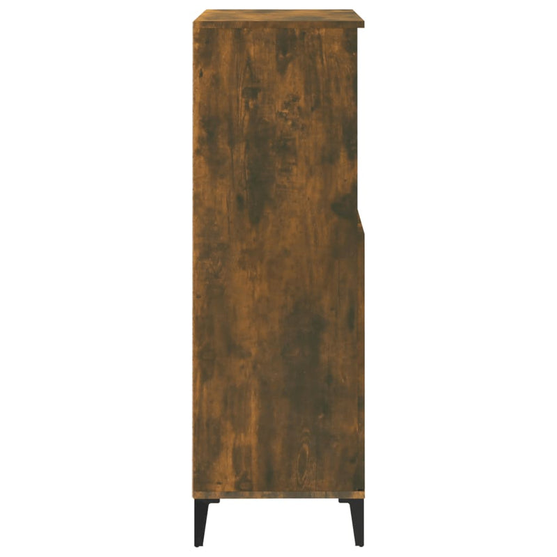 vidaXL füstös tölgy színű szerelt fa magasszekrény 60 x 36 x 110 cm