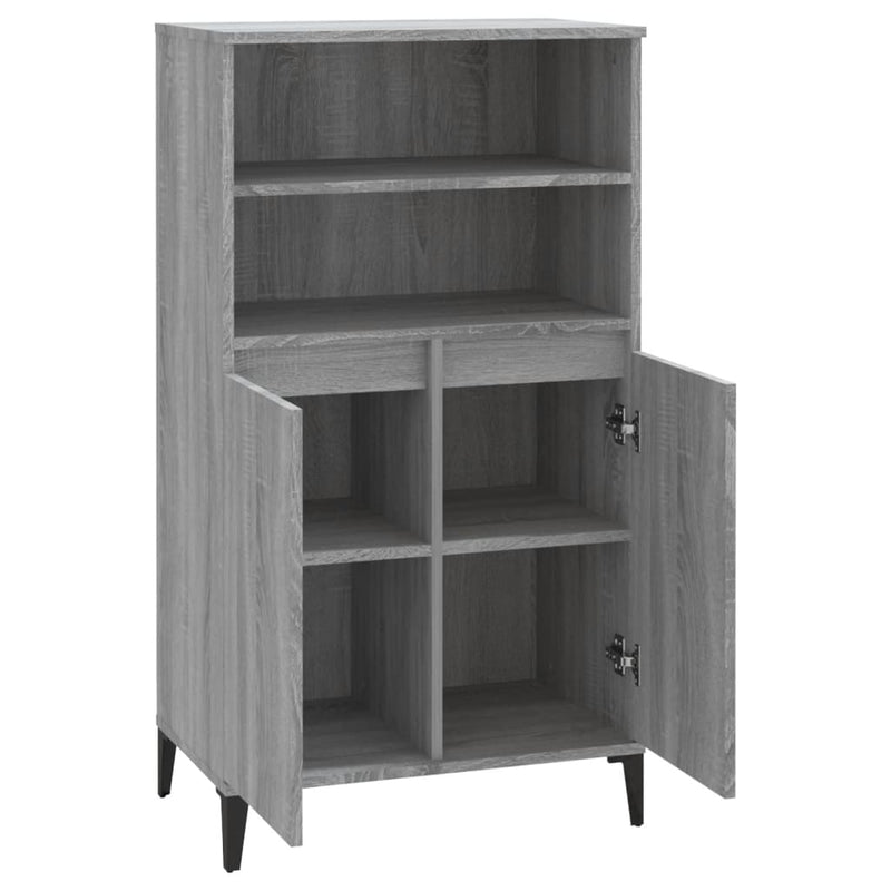 vidaXL szürke sonoma szerelt fa magasszekrény 60 x 36 x 110 cm