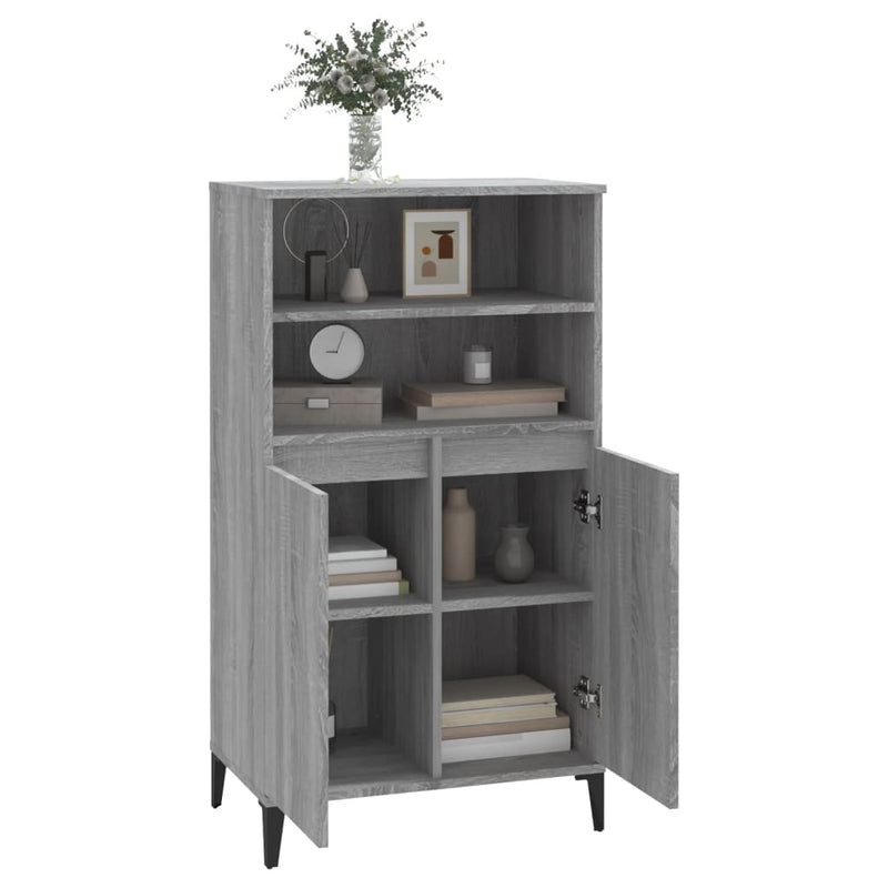 vidaXL szürke sonoma szerelt fa magasszekrény 60 x 36 x 110 cm
