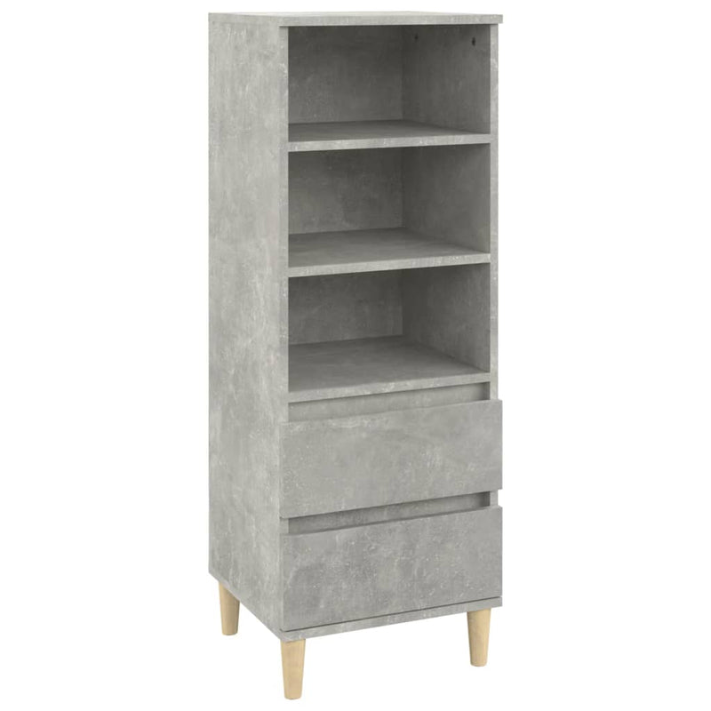 vidaXL betonszürke szerelt fa magasszekrény 40 x 36 x 110 cm