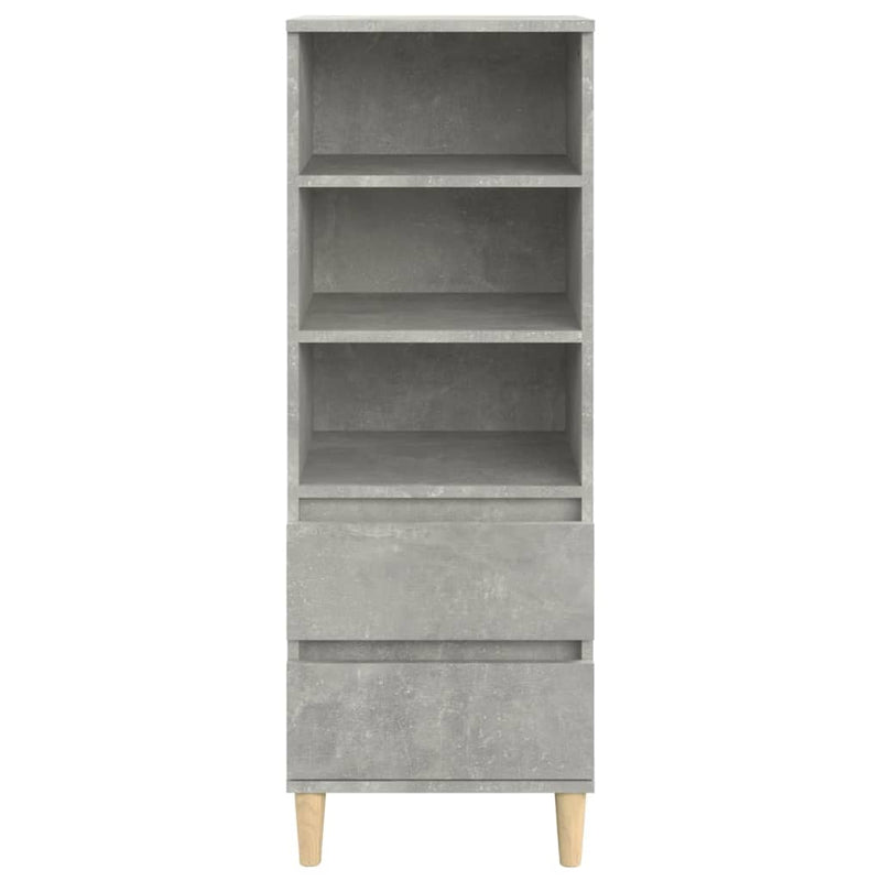 vidaXL betonszürke szerelt fa magasszekrény 40 x 36 x 110 cm
