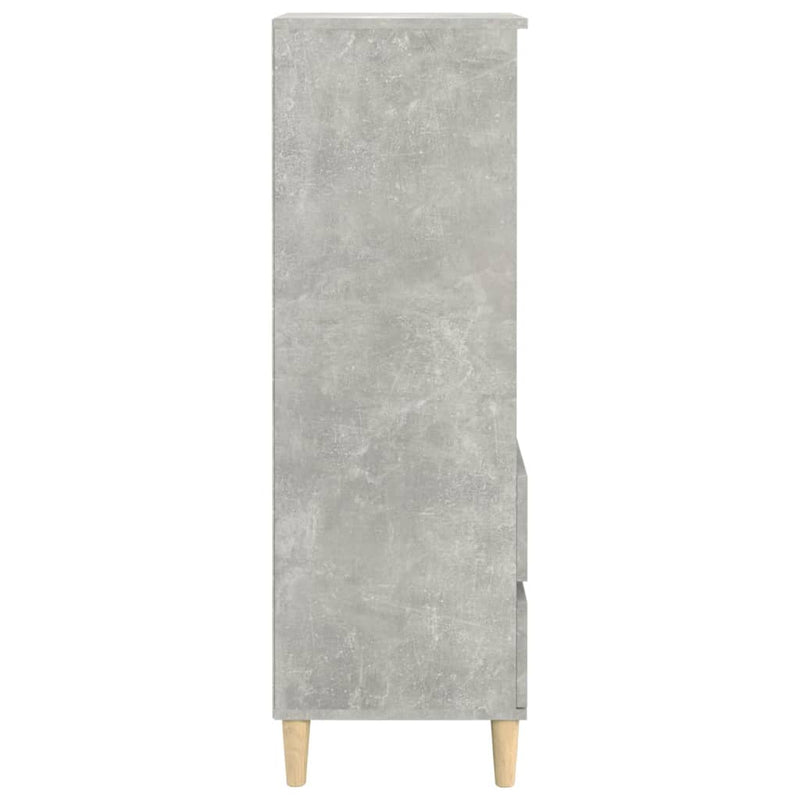 vidaXL betonszürke szerelt fa magasszekrény 40 x 36 x 110 cm