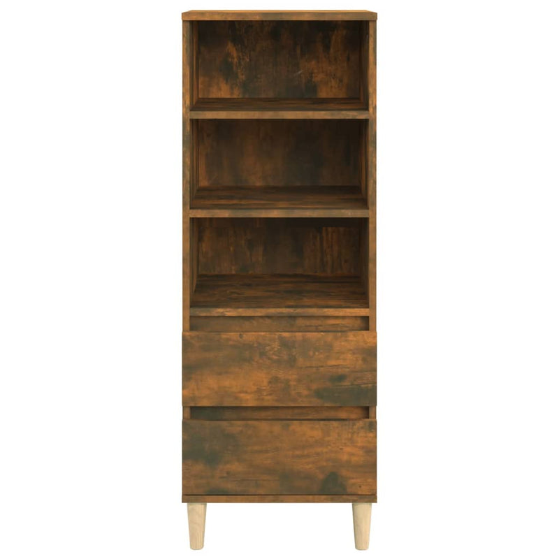 vidaXL füstös tölgy színű szerelt fa magasszekrény 40 x 36 x 110 cm