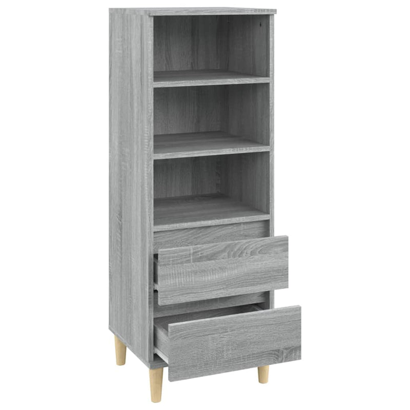 vidaXL szürke sonoma szerelt fa magasszekrény 40 x 36 x 110 cm